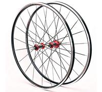 Vélo De Route Paire De Roues 700C Frein C/V Jante en Alliage À Double Paroi Blocage Rapide Avant Arrière Roue Fibre De Carbone Moyeu 8-11 Vitesses