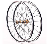 Vélo De Route Paire De Roues 700C Frein C/V Jante en Alliage À Double Paroi Blocage Rapide Avant Arrière Roue Fibre De Carbone Moyeu 8-11 Vitesses