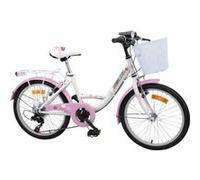 Vélo de ville 20 pouces fille MERCIER BLANC/ROSE G