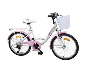 Vélo de ville 20 pouces fille MERCIER BLANC/ROSE G