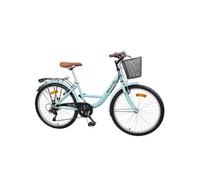Vélo de ville 24 pouces 6 vitesses bleu fille