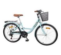 Vélo de ville 24 pouces 6 vitesses bleu fille