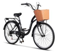 Vélo de ville 26"" - TRUXEN8 - Carpat - 7 vitesses Shimano - Freins V-Brake - Porte-bagages