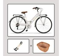 Vélo de ville Airbici ALLURE Lady - 6 vitesses, roues 700C Blanc
