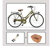 Vélo de ville Airbici ALLURE Lady - 6 vitesses, roues 700C Vert oasis