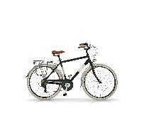 Vélo de ville Airbici ELEGANCE Man- 18 vitesses, roues 700x38C Noir café