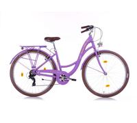 Vélo de ville Bella 2 - Vélo hollandais 28 pouces pour dames avec Shimano 7 vitesses - Violet