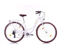 Vélo de ville Bella 2 - Vélo hollandais 28 pouces pour femmes avec Shimano 7 vitesses - Blanc