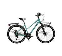 Velo de ville bicyklet musculaire urbain shimano acera altus 8v 700mm bleu