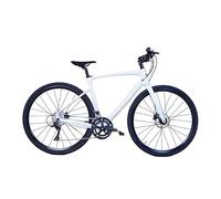 Vélo De Ville Carbon City Bike pour Hommes Femmes, Vélo Hybride Urbain De Déplacement avec Freins À Disque Shimano 16 Vitesses, Cadre Léger Guidon Plat pour Route M/700C/18speed