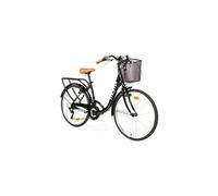 Vélo de ville - - City Classic 26 - Pneu 26 pouces - Aluminium SHIMANO 18V - Taille L - Noir