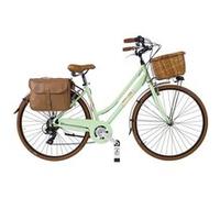 Vélo de Ville Dolce Vita by Canellini OLDSTYLE femme avec sacoches et panier - Vert Clair - M Vert Clair G