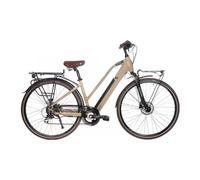Velo de ville electrique bicyklet camille shimano acera altus 8v 504 wh 700 mm beige ivoire