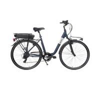 Velo de ville electrique mixte bicyklet claude shimano tourney 7v 500 wh 700 mm bleu nuit mat