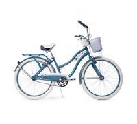 Vélo de Ville femme Huffy Deluxe 26"" velo adulte + panier avant et porte-panneaux arrière - Bleu-Vert