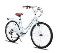 Vélo de ville - HILAND - 26 pouces - 7 vitesses - Cadre bas - Freins double sécurité