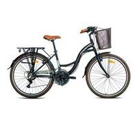 Moma Bikes - Vélo de Ville 26"" URBAN - SHIMANO 21 Vitesses - Noir