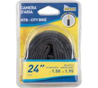 Vélo de Ville Mountain Bike, 24 Pouces x 1,50 à 1,95, Valve Schrader Americana, Noir, pour Adulte