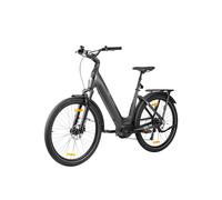 Vélo De Ville Ttgo 28 Pouces Z5 À Moteur Central 250w Batterie 36v 18ah Vitesse Maximale : 25 Km/H Autonomie : 120 Km Pneus 27,5 Pouces Double Suspension Freins À Disque Hydrauliques Gris Titane Mat