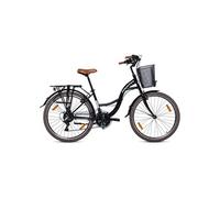 Moma Bikes - Vélo de Ville 26"" URBAN - SHIMANO 21 Vitesses - Noir