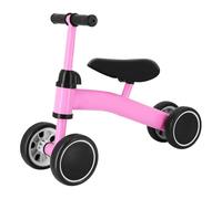 Vélo d'Équilibre Bébé 1-3 Ans, Draisienne Bebe 4 Roues sans Pédales avec Siège et Guidon Réglables, Cadeau d'anniversaire pour Enfants, Apprentissage Équilibre en Toute Sécurité (Pink)
