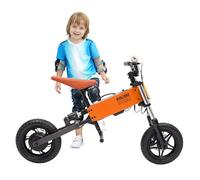 Vélo d'équilibre électrique pour enfant 12" avec application, 3 vitesses (6/11/15 mph), batterie au lithium 24 V 4 Ah, max. 80 kg, suspension, pour enfants à partir de 8 ans (orange)