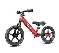 Vélo d'équilibre pour bébé à 2 roues avec guidon et selle réglables pour enfants de 18 à 60 mois, véhicules à roulettes 2 en 1 Rouge