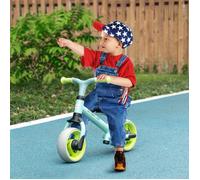 Vélo d'équilibre pour bébé siège réglable roues EVA jouet enfant pour bébé 18-48 mois pour garçons et filles vert