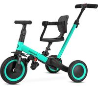 moovkee. Vélo d'apprentissage pour Enfants dès 1 an 6en1 - Tricycle avec Barre de poussée - Vélo d'apprentissage dès 1 an - Vélo bébé - Tricycle bébé avec Barre de poussée - Tricycles