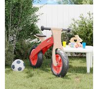 vidaXL Vélo d'équilibre Réglable Rouge/Noir Pneus pneumatiques Pour enfants dès 3 ans