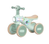 Vélo d'équilibre pour enfants sans pédale, 4 roues silencieuses, anti-renversement, pour intérieur et extérieur (orange, vert, rose)