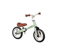 Vélo d'équilibre SMOBY Little Voyager 2 à 5 ans Cadre métal vert clair Selle marron Roues silencieuses sans crevaison Angle guidon 30°