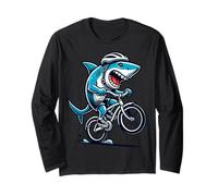 Vélo d'équitation Amusant en Forme de Requin - Design Cool de créature de l'océan Cycliste Manche Longue