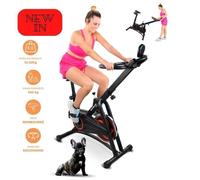 Mobiclinic® fitness, Vélo d'appartement, Roue d'inertie 10kg, Résistance réglable, Makalu, Entièrement, Ecran LCD, Cardiofréquencemètre, Porte-mobile
