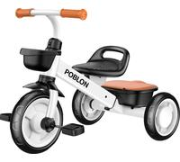 Vélo d'exercice, design ergonomique, trois roues, pour 2-3 ans Blanc