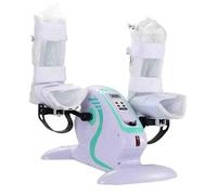 Vélo d'exercice Motorisé, vélo d'exercice à pédales sous le bureau avec support de protection des jambes, pour la rééducation des mains, des bras, des genoux et des jambes(Green)