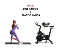 Vélo d'intérieur CicloFit-MS201 + Bandes élastiques d'entraînement - CLOVER FITNESS - Entraînement complet à domicile