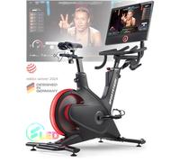 Vélo d'intérieur Smart sBike, écran tactile de 21,5" + LED| avec cours en direct et à la demande + expérience d'entraînement du corps entier | Vélo d'exercice Speedbike Sportstech Fitness Bike