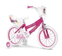 Disney Vélo Princesses 16 pouces Fille Rose – panier et roulettes stabilisatrices