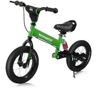 Vélo draisienne pour Enfants Vert foncé Rennmeister sans pédale Suspension Max 50kg Freins Tambour Rembourrage Anti-Choc Selle