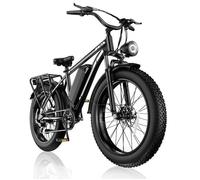 Vélo électrique 1000W 26""-48V 15AH Batterie amovible-Vtt electrique adulte 45KM/H-7 Vitesses-Velo vtt electrique F26-Fat Bike-Noir