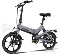 Vélo Électrique 16"" Pliable HITWAY, 250W 36V 7,8Ah VAE d'assistance, Sans accélérateu - Gris