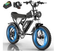 Vélo Électrique-20""*4.0 pneus tout terrain-Moteur 1500W-Batterie Amovible 48V/20Ah-Autonomie 60-80km-Shimano 7 vitesses-Noir