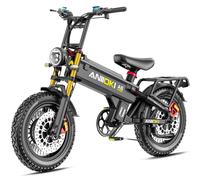 Vélo Électrique 20 Pouces Anioki A8 Pro Max - Double Moteur 5400 W - Batterie Amovible 60 V 70 Ah - Autonomie De 394 Km - Couple Maximal De 250 N.M - Système De Freinage Cbs + App - Noir