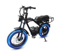 Velo Electrique 20 Pouces Fat Bike Tout Terrain, Batterie Amovible, 7 Vitesses, Freins à Disque, VAE Adulte