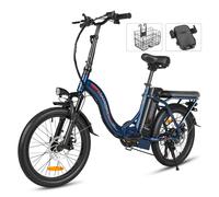 Vélo électrique 250W 25km/h 12Ah Samebike CY20 20" City E-BIKE bleu foncé+ panier + béquille