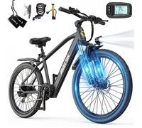 Vélo Électrique 26"" 250W Batterie 13Ah 36V, Autonomie 30-50 km, Shimano 7 vitesses Freins à disque AAIRSK GT 300 EBIKE