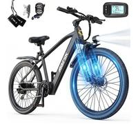 Vélo Électrique 26 Pouces- 250W Batterie 36V10Ah - Autonomie 28-40 km PAS-7 vitesses Freins à disque-Écran LCD-AAIRSK GT 300 EBIKE