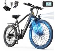 Vélo Électrique 26 Pouces- 250W Batterie 36V10Ah - Autonomie 28-40 km PAS-7 vitesses Freins à disque-Écran LCD-AAIRSK GT 300 EBIKE