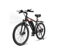 Vélo électrique 27,5"" EVERCROSS TECH EK15- Batterie amovible 36V 13Ah Moteur puissant-7 Vitesse Freins à Double Disque- Noir Rouge